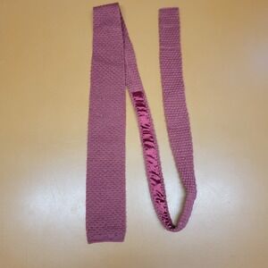 Bullock Jones San Francisco Knit Wool Mohair Alpaca Tie Burgundy Made in England